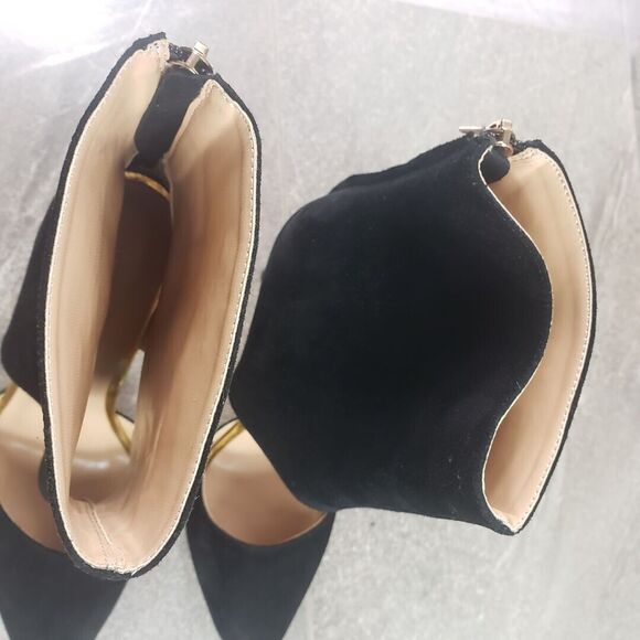 THINGS II COME Cut Out Ankle Boots 8.5 Jelyn Suede Pointed Shooties Booties - Picture 10 of 12